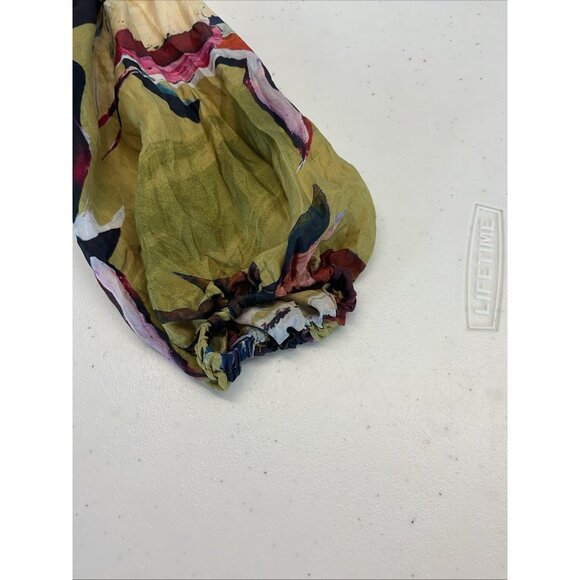 Anthropologie Vineet Bahl Sunbound Silk Blouse Size M summer beach - Picture 8 of 13